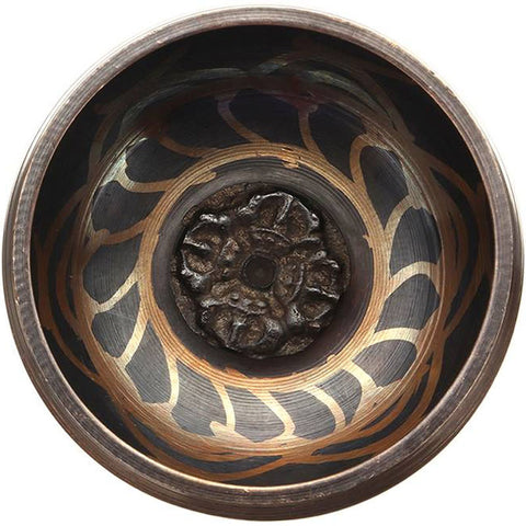 Authentique ancien bol chantant tibétain 21,5 cm