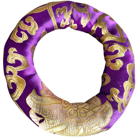 Coussin anneau pour bol chantant tibétain en coton brodé de taille L et XL
